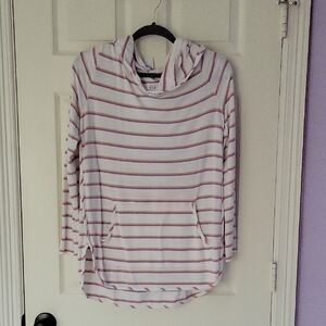 Striped Hoodie with Front Pocket